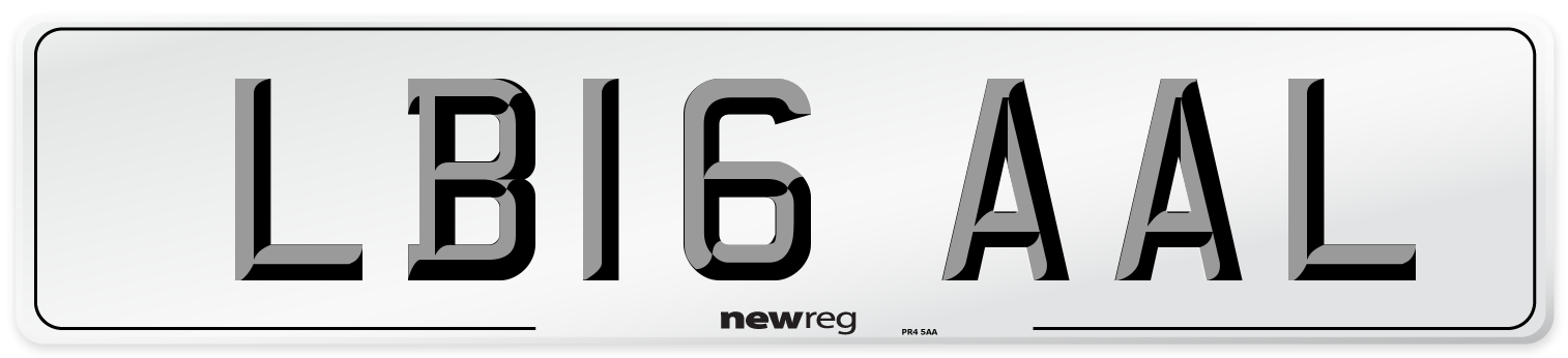 LB16 AAL Number Plate from New Reg